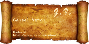 Gansel Veron névjegykártya